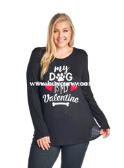 Gt-R My Dog Is Valentine Black Long Sleeved Sale!! Graphic
