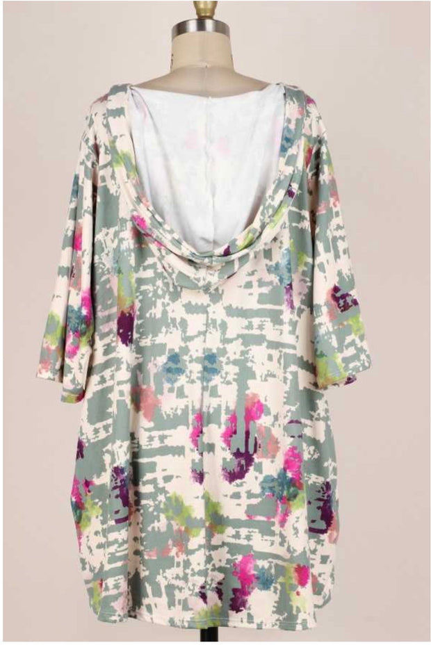 31 or 87 HD-A {New View Ahead}  SALE!! Sage Tie Dye Hoodie EXTENDED PLUS SIZE 4X 5X 6X