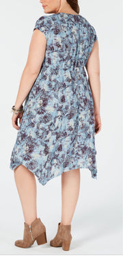 SV-A/M-109 {Style & Co} Cerulean Blue Print Dress Retail €69.50 ***FLASH SALE***