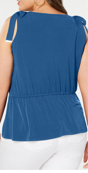 SV-A/M-109 {Michael Kors}  Blue Shoulder-Tie Top Retail €74.00 ***FLASH SALE***