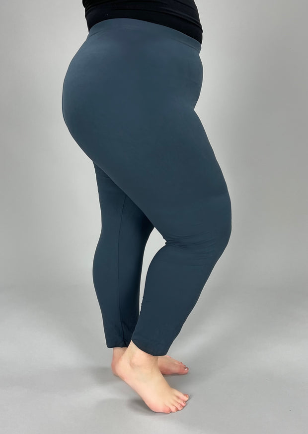 LEG-Y {Get On Up} Charcoal Butter Soft Capri Leggings EXTENDED PLUS SIZE 3X - 5X