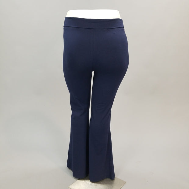 BT-X {In Your Space} Navy Fold Over High Waist Yoga Pants PLUS SIZE***SALE***
