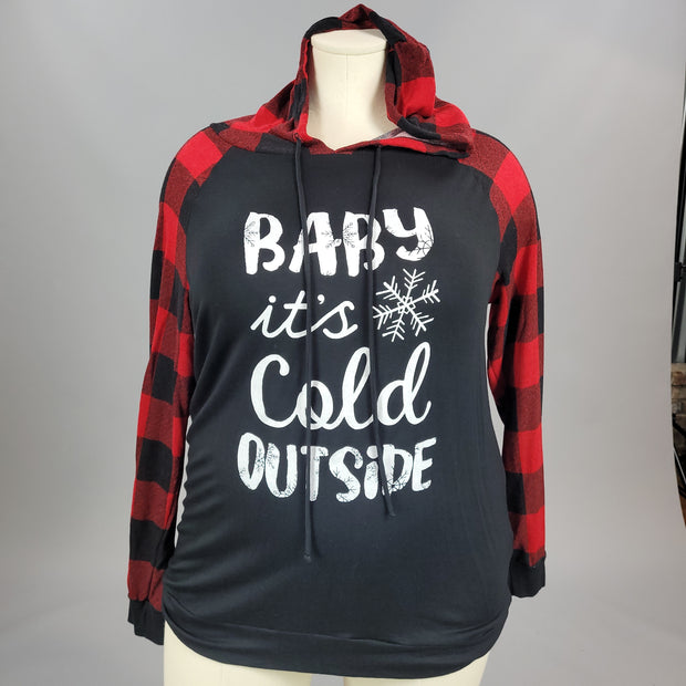 36 HD-B {Cold Outside}"Baby It's Cold Outside" Hoodie PLUS  SIZE XL 2X 3X  ***FLASH SALE***