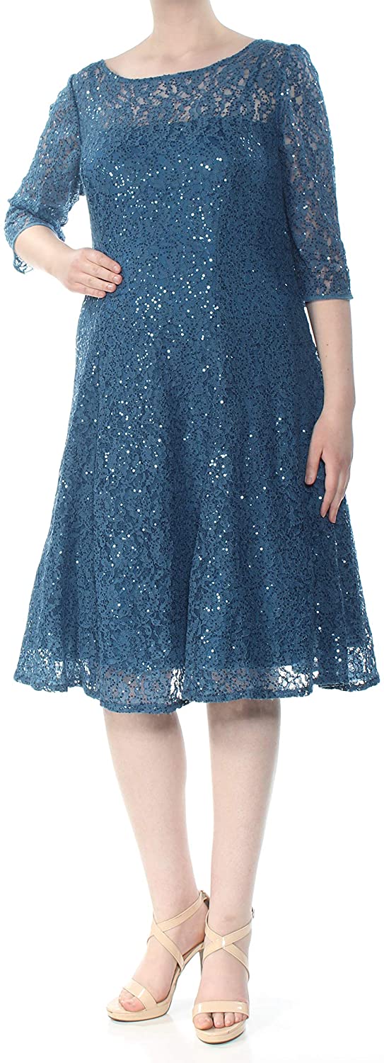 LD-G  M-109  {SL Fashions} Teal Lace Dress Retail €139.00 PLUS SIZE 18W 20W