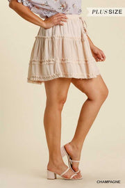 BT-S {Party People} "UMGEE" Eggshell Mini Skirt PLUS SIZE XL 1XL 2XL