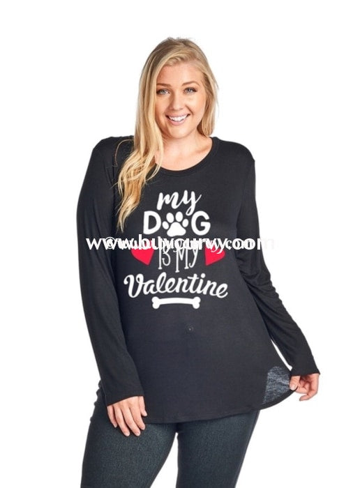 Gt-R My Dog Is Valentine Black Long Sleeved Sale!! Graphic