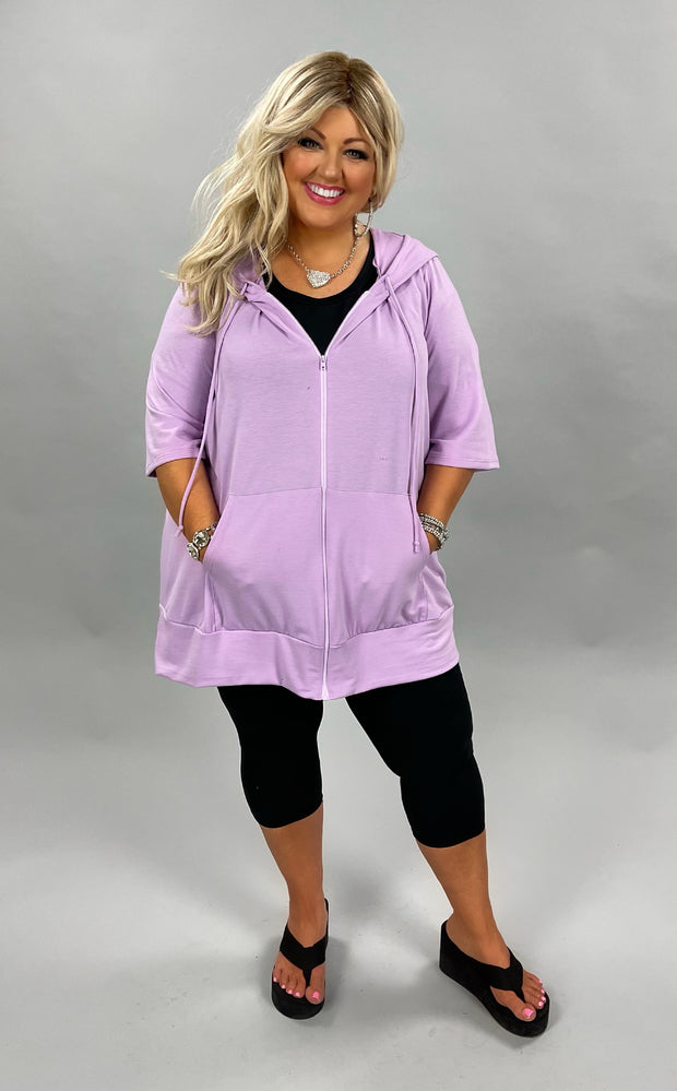 89 OT-G {Paint the Town} LILAC ***FLASH SALE!!! French Terry Hoodie CURVY BRAND!! EXTENDED PLUS SIZE 3X 4X 5X 6X