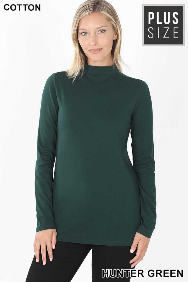 12 OR 56 SLS-C {Admiring Style} ***SALE***Hunter Green High Neck Top PLUS SIZE 1X 2X 3X