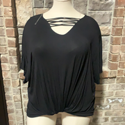 37 SSS-A {Never Wrong} Black Neck & Knot Detail PLUS SIZE XL 2X 3X