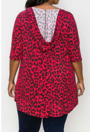 31 HD-A (All Eyes On Me) Red/Black Leopard Print EXTENDED PLUS SIZE 3X 4X 5X 6X***FLASH SALE***