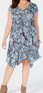SV-A/M-109 {Style & Co} Cerulean Blue Print Dress Retail €69.50 ***FLASH SALE***