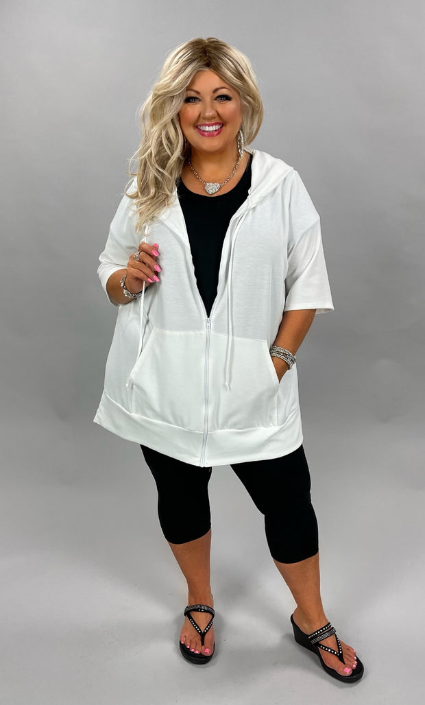 89 OT-E {Paint the Town} IVORY ***FLASH SALE! French Terry Hoodie CURVY BRAND!! EXTENDED PLUS SIZE 3X 4X 5X 6X