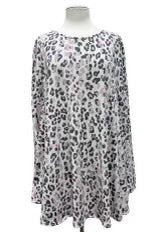 12 PLS-D {Leaving You Wanting} Pink Leopard Print Top EXTENDED PLUS SIZE 3X 4X 5X