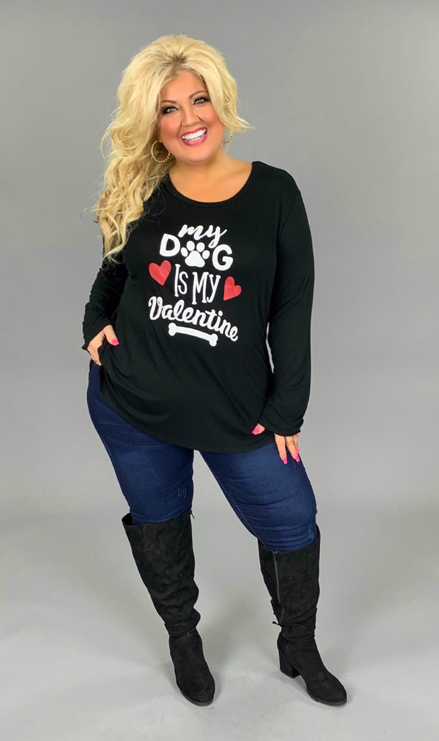 GT-R "My Dog Is My Valentine" Black Long Sleeved Top