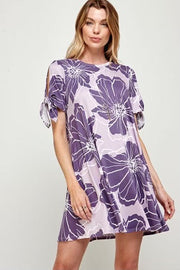 30 PSS-P {New Blooms} Lavender ***SALE***Floral Dress with Pockets PLUS SIZE 1X 2X 3X