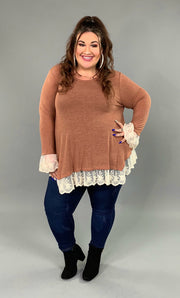 SD-H {Happy Together} SALE!!  Cinnamon Knit with Lace Detail  SALE!!