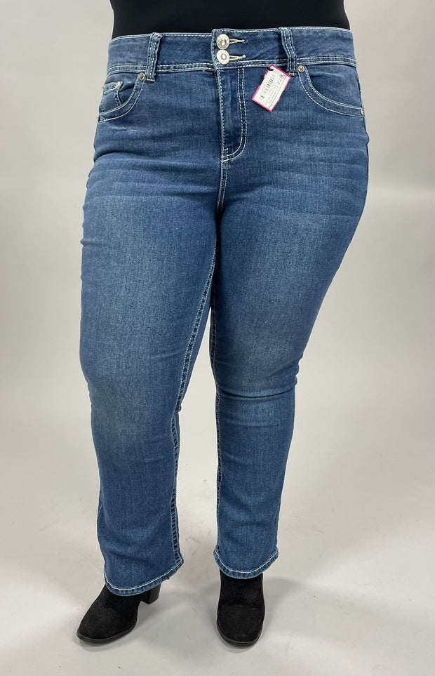 BT-A {GEMMA RAE} Short Inseam Slim Boot Cut Jeans