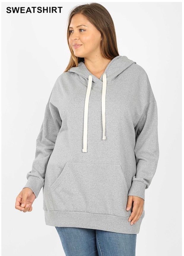 HD-P {Let's Be Casual}  ***FLASH SALE!! Gray Sweatshirt Hoodie with Front Pocket