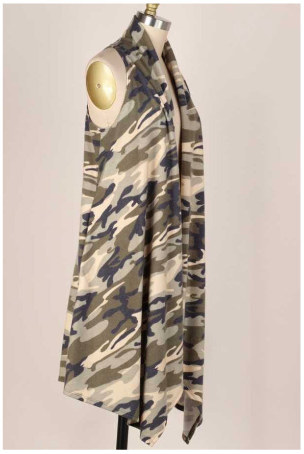 OT-Z {Combat} Green Camo Soft Knit Vest PLUS SIZE XL 2X 3X FLASH SALE