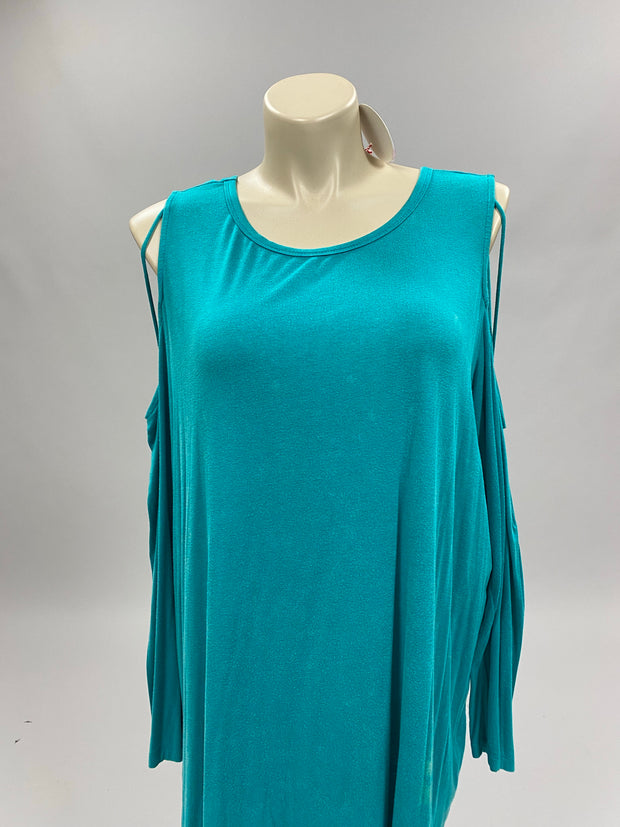 OS-A Jade Blue Long Sleeve Pre-washed Fabric with Sleeve Detail  SALE!