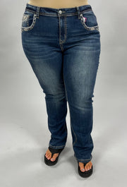 BT-D {Grace} Jeans with Multi Color Detailing