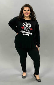 GT-R "My Dog Is My Valentine" Black Long Sleeved Top