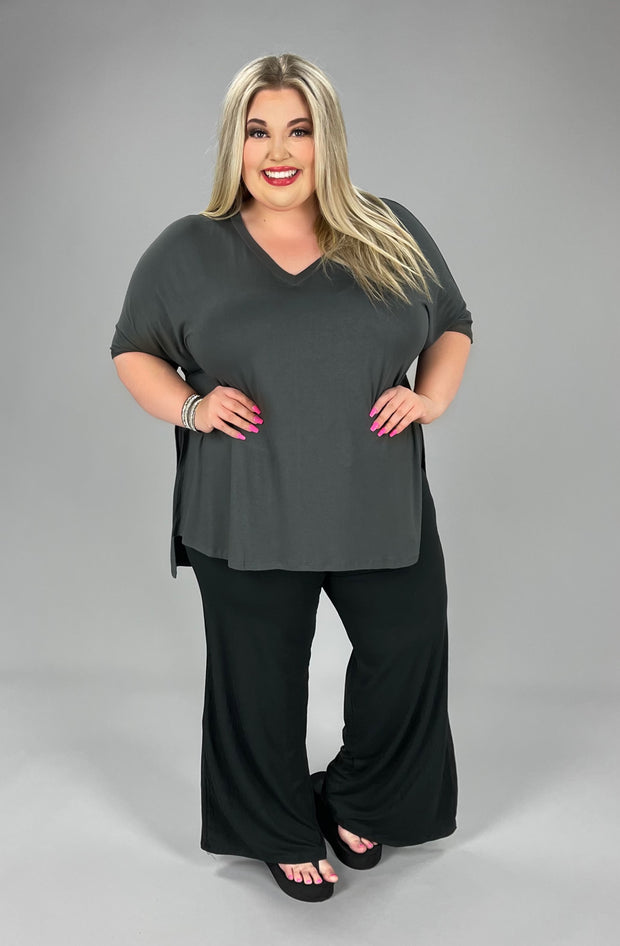 19 SSS-A {Feeling Carefree} ASH GREY ***SALE***Solid Top Plus 1X, 2X, 3X