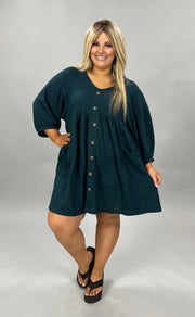 59 SQ-B {Simply The Best} Umgee Green FLASH SALE!! Waffle Knit Dress PLUS SIZE XL 1X 2X