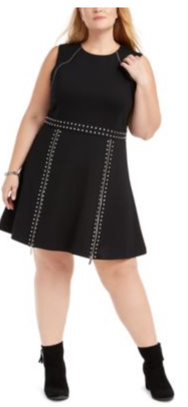 SD-B  M-109 [Michael Kors} Black Studded Dress Retail €155.00 PLUS SIZE 3X