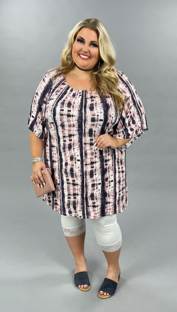 62 PSS-D {Stroll With You} Bamboo Tie-Dye SALE!! Tunic PLUS SIZE XL 2X 3X