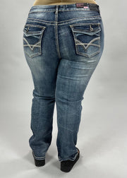 BT-J {True Luck} Flap Pocket Bootcut Mid-Rise Jeans