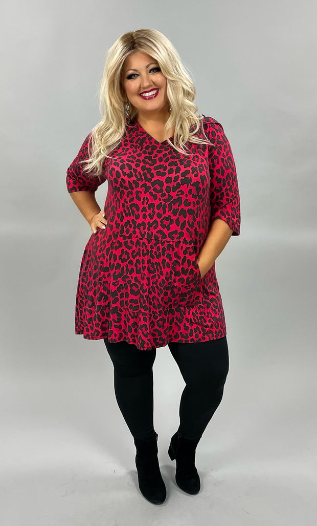 31 HD-A (All Eyes On Me) Red/Black Leopard Print EXTENDED PLUS SIZE 3X 4X 5X 6X***FLASH SALE***
