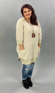 SQ-Q “UMGEE” Long Popcorn Sweater  with Front Pockets ***FLASH SALE***