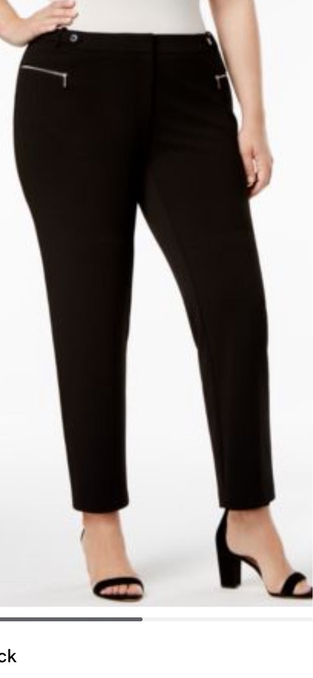 BT-G M-109  {Calvin Klein} Black Zip Pocket Pants Retail €99.50  PLUS SIZE 22W***FLASH SALE***