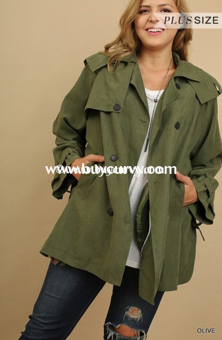 Ot-K Umgee Olive Double Breasted Sale! Outerwear
