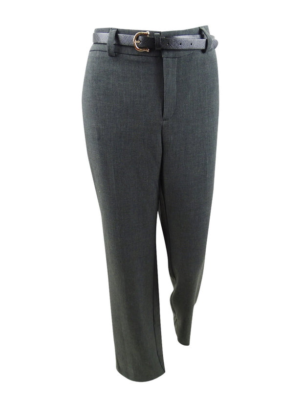 BT-R  M-109 {Charter Club} Charcoal Belted Trouser RETAIL €79.50 24W