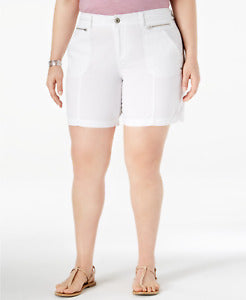 BT-S  M-109 {Style & Co} White Relaxed Shorts Retail €52.50 18W