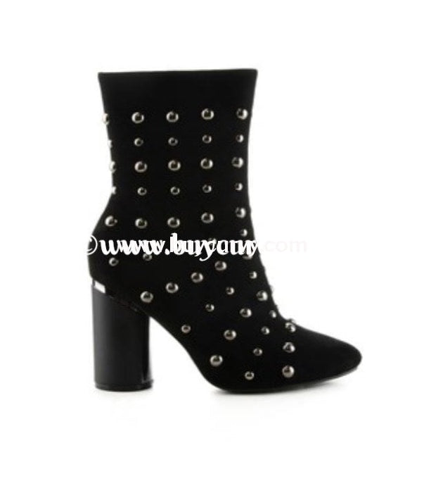 Shoes- Cape Robin Black Booties With Silver Studs Sale! Shoes